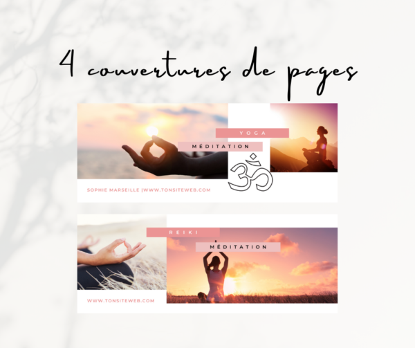 Breathe blush Theme - Pack Facebook Design | Canva – Image 2