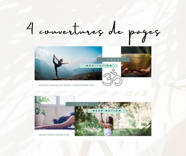 Breathe green Theme - Pack Facebook Design | Canva – Image 2