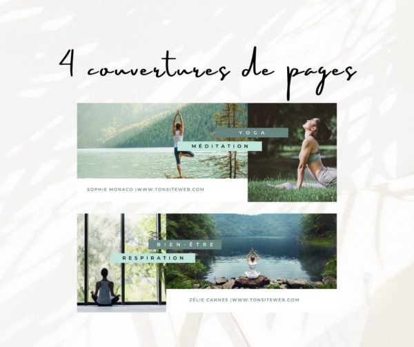 Breathe green Theme - Pack Facebook Design | Canva – Image 3