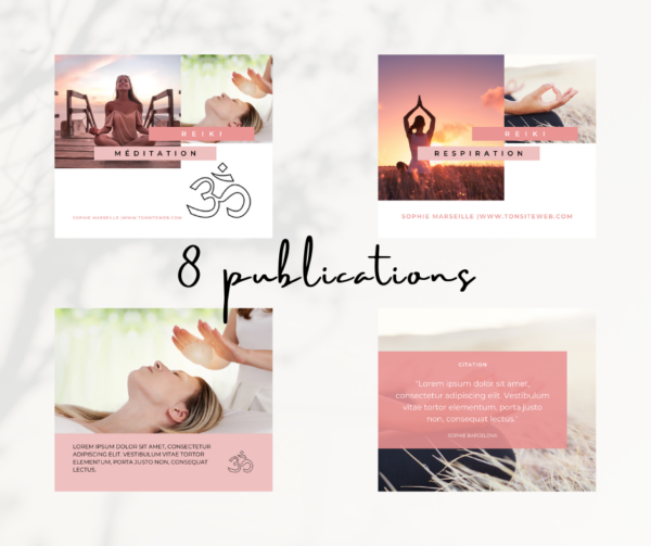 Breathe blush Theme - Pack Facebook Design | Canva – Image 5