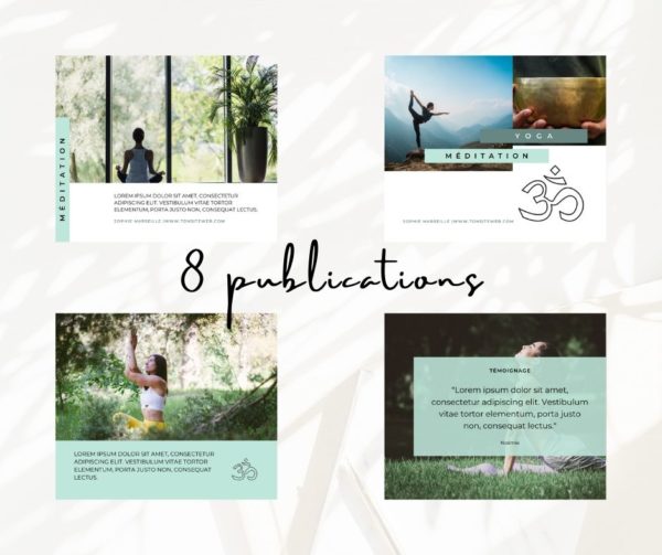 Breathe green Theme - Pack Facebook Design | Canva – Image 5