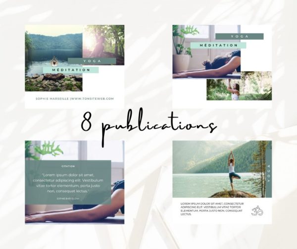 Breathe green Theme - Pack Facebook Design | Canva – Image 6